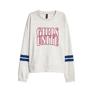 H&M “Girls Unite” Grey Sweatshirt